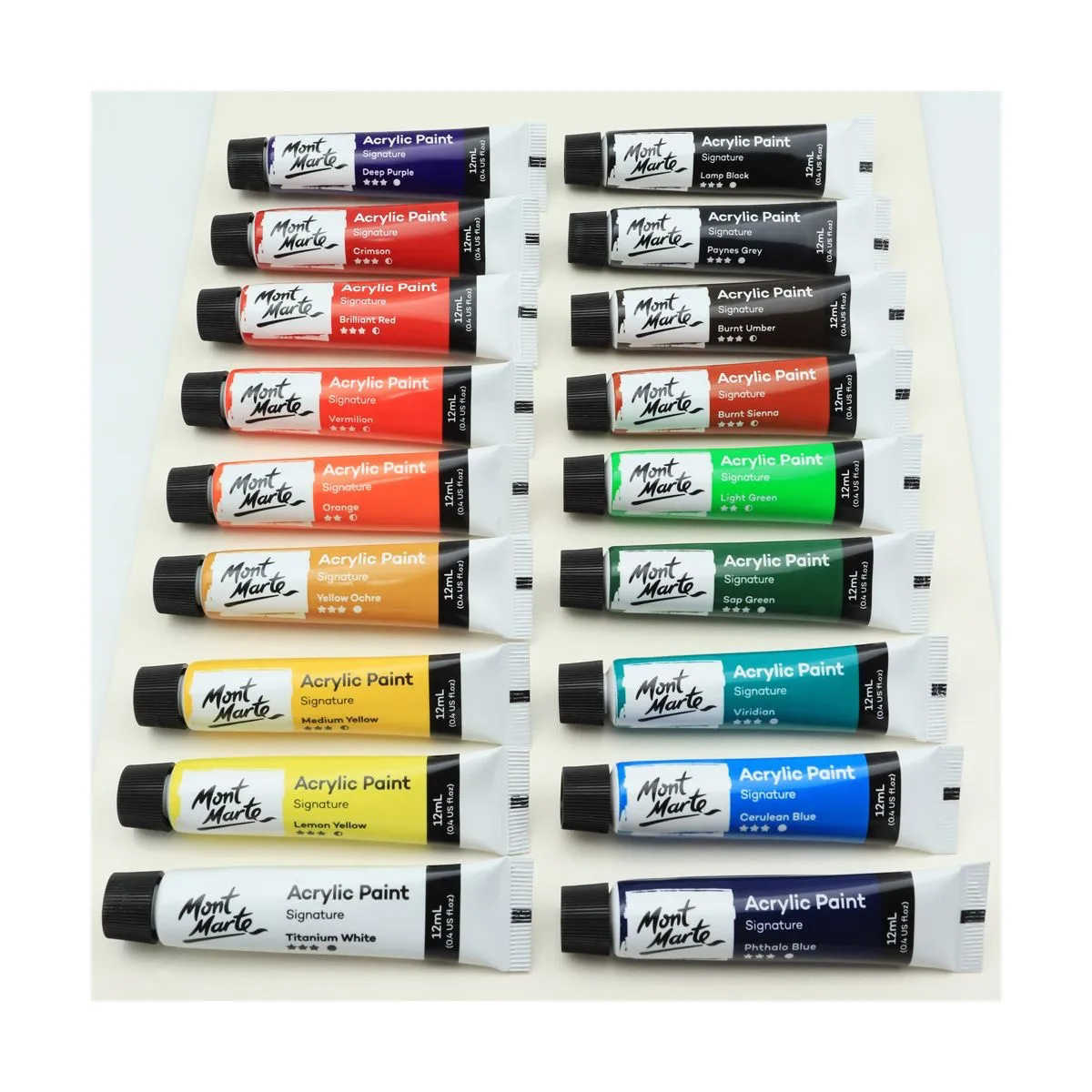 Mont Marte Acrylic Paints Signature Set of 18 12ml