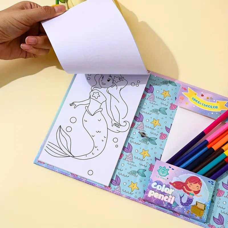 Coloring Book Set with 16 Colors