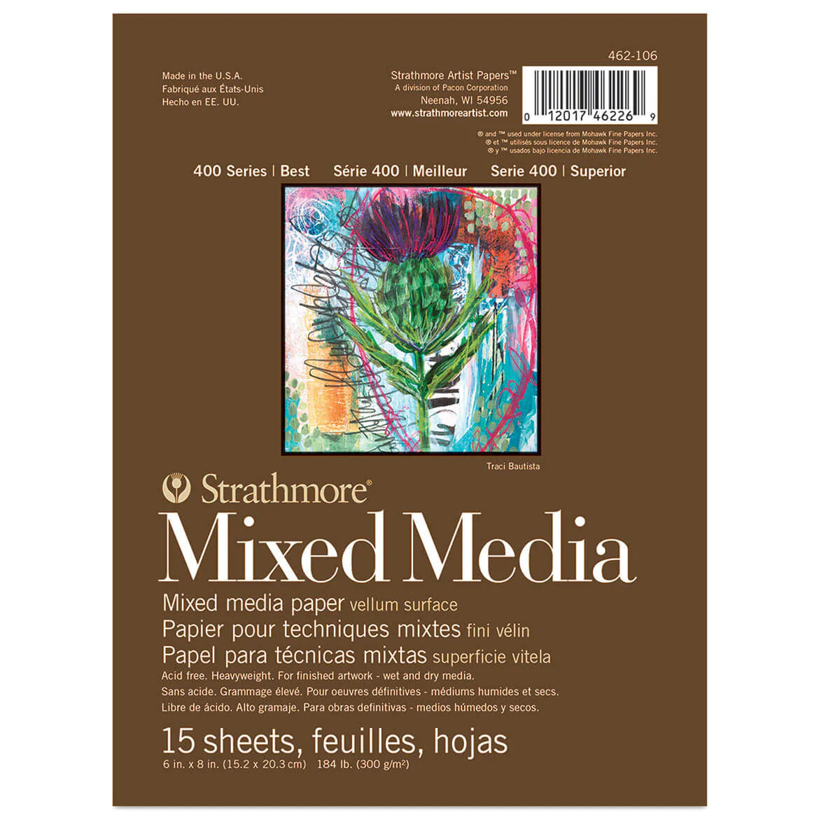 Strathmore 400 Series Mixed Media Pad Natural White 300 gsm