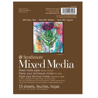 Strathmore 400 Series Mixed Media Pad Natural White 300 gsm