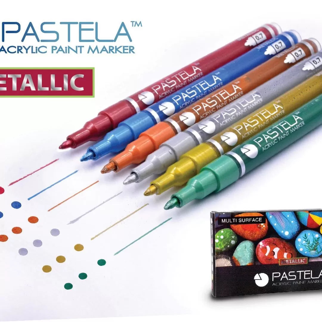 ST Pastela Metallic Acrylic Paint Marker Set Of 6 – 0.7mm