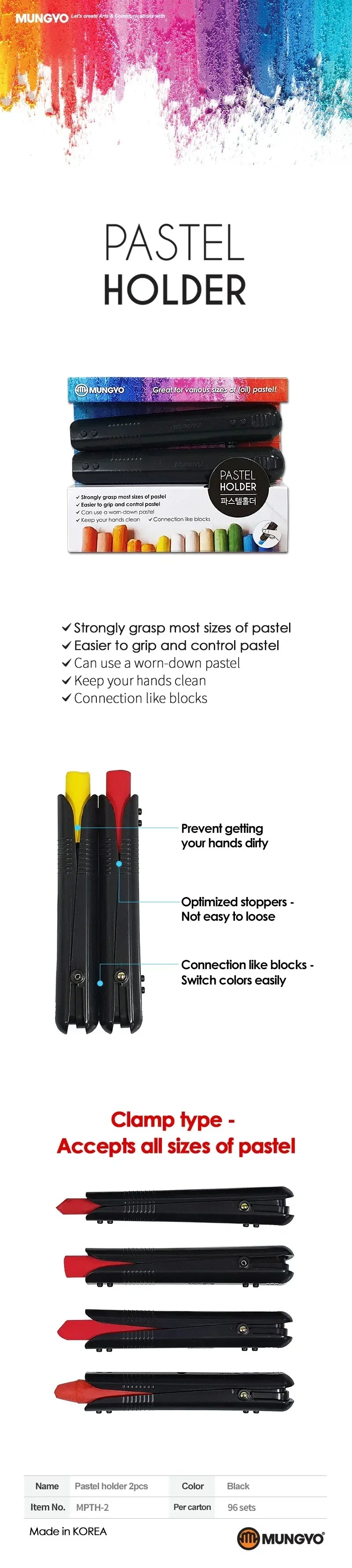 Mungyo Pastel Holder Pack Of 2