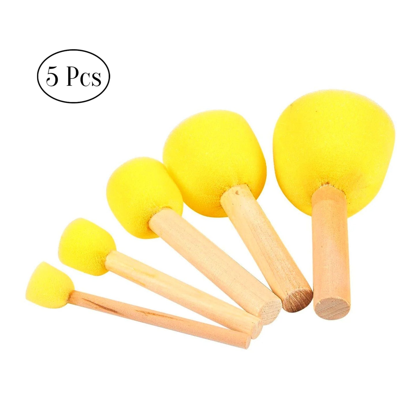 Keep Smiling Foam Brush Round Yellow