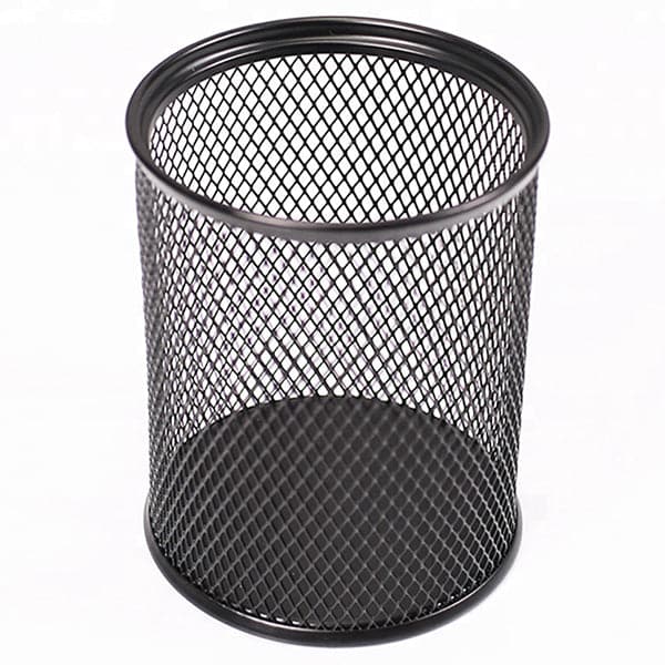 Pen Jar metal mesh round