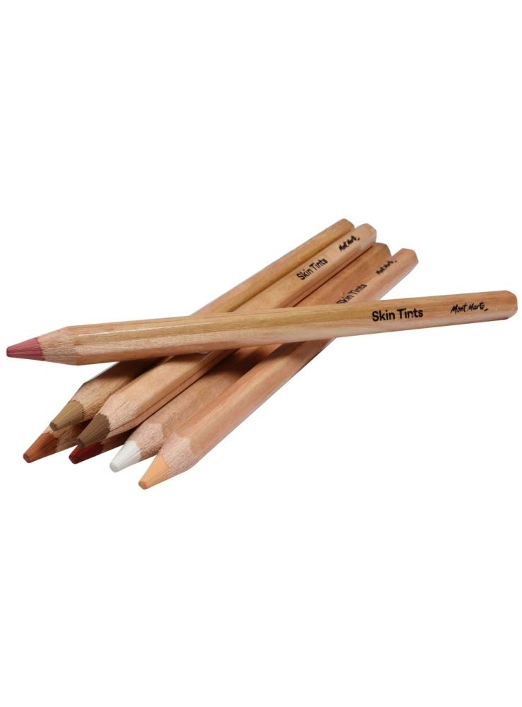 Mont Marte Skin Tints Pastel Jumbo Pencils Set of 12