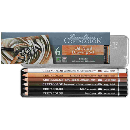 Cretacolor Oil Pencil Drawing Set of 6