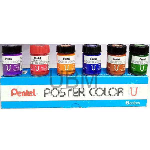 Poster Color 6 Set-Pentel