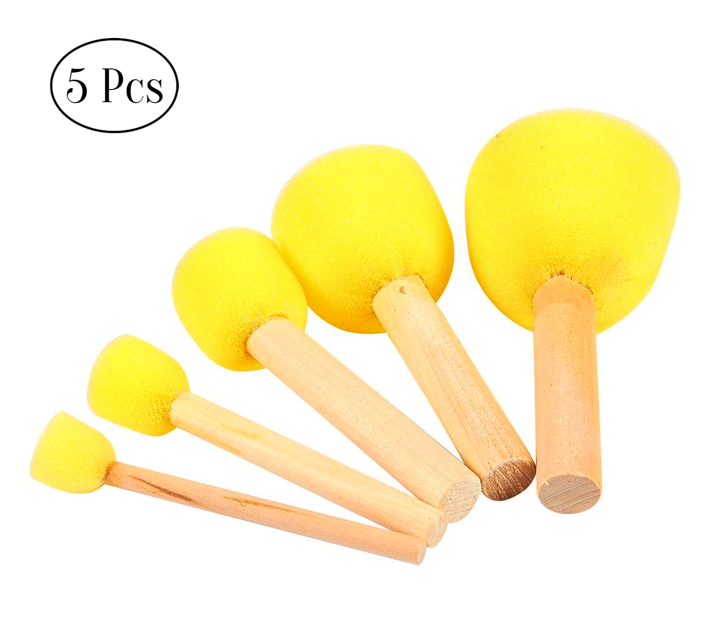 Keep Smiling Foam Brush Round Yellow