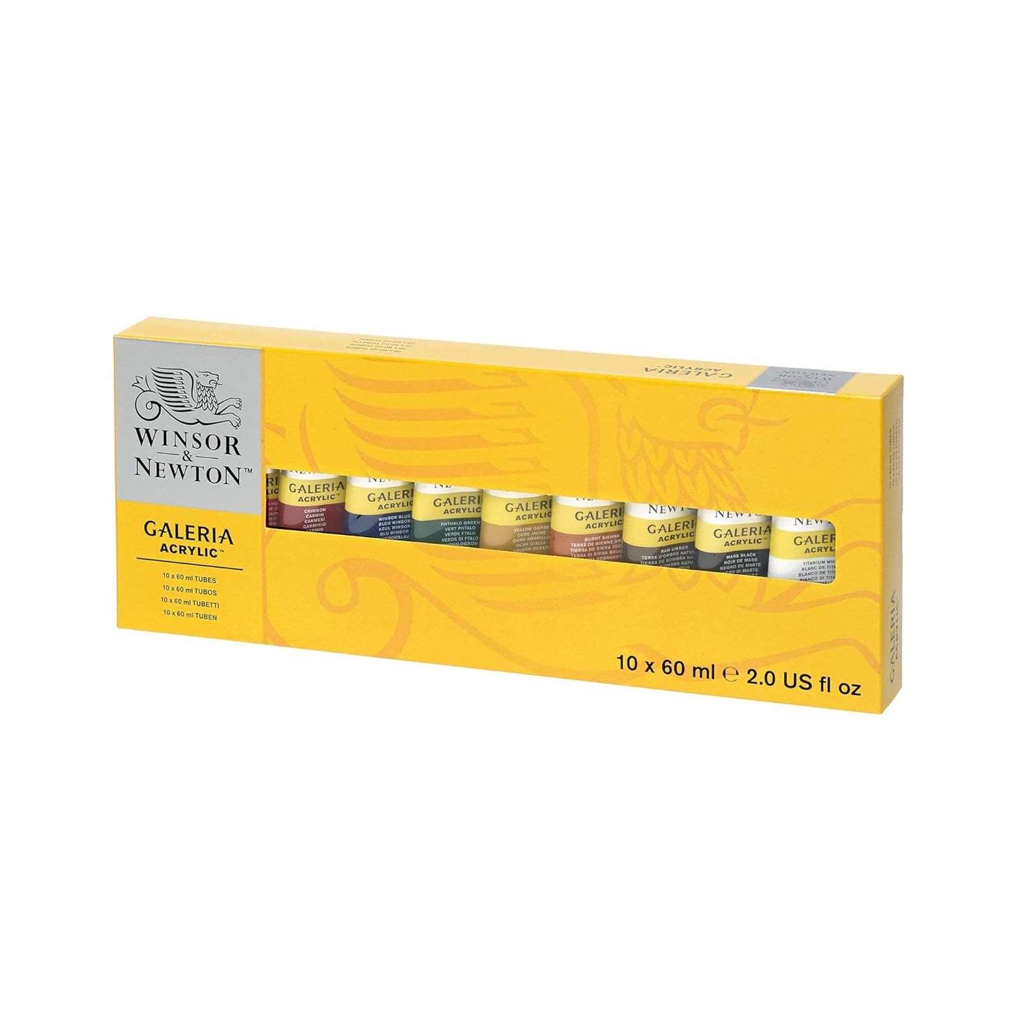 Winsor & Newton Galeria Acrylic Paints 10x60ml Tube Set