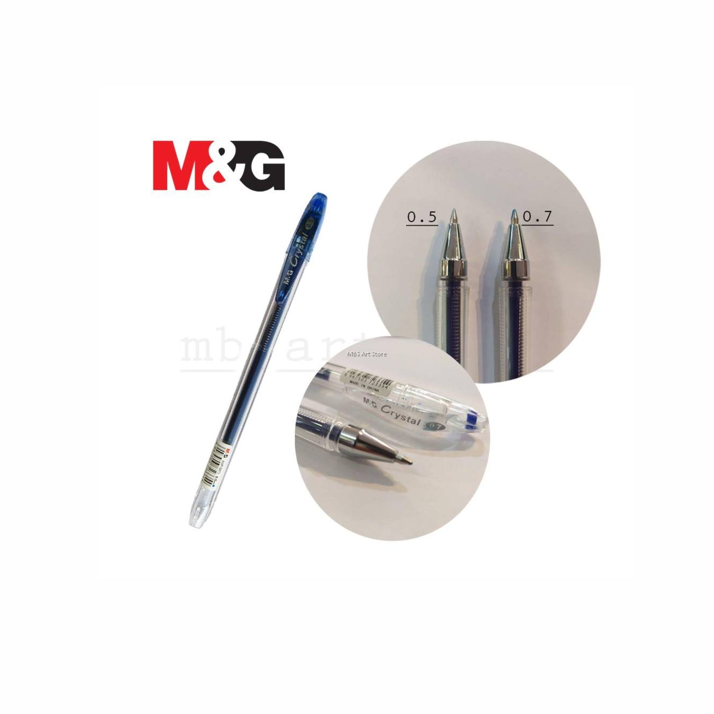 M&G Gel Pen Crystal0.7mm 1pc