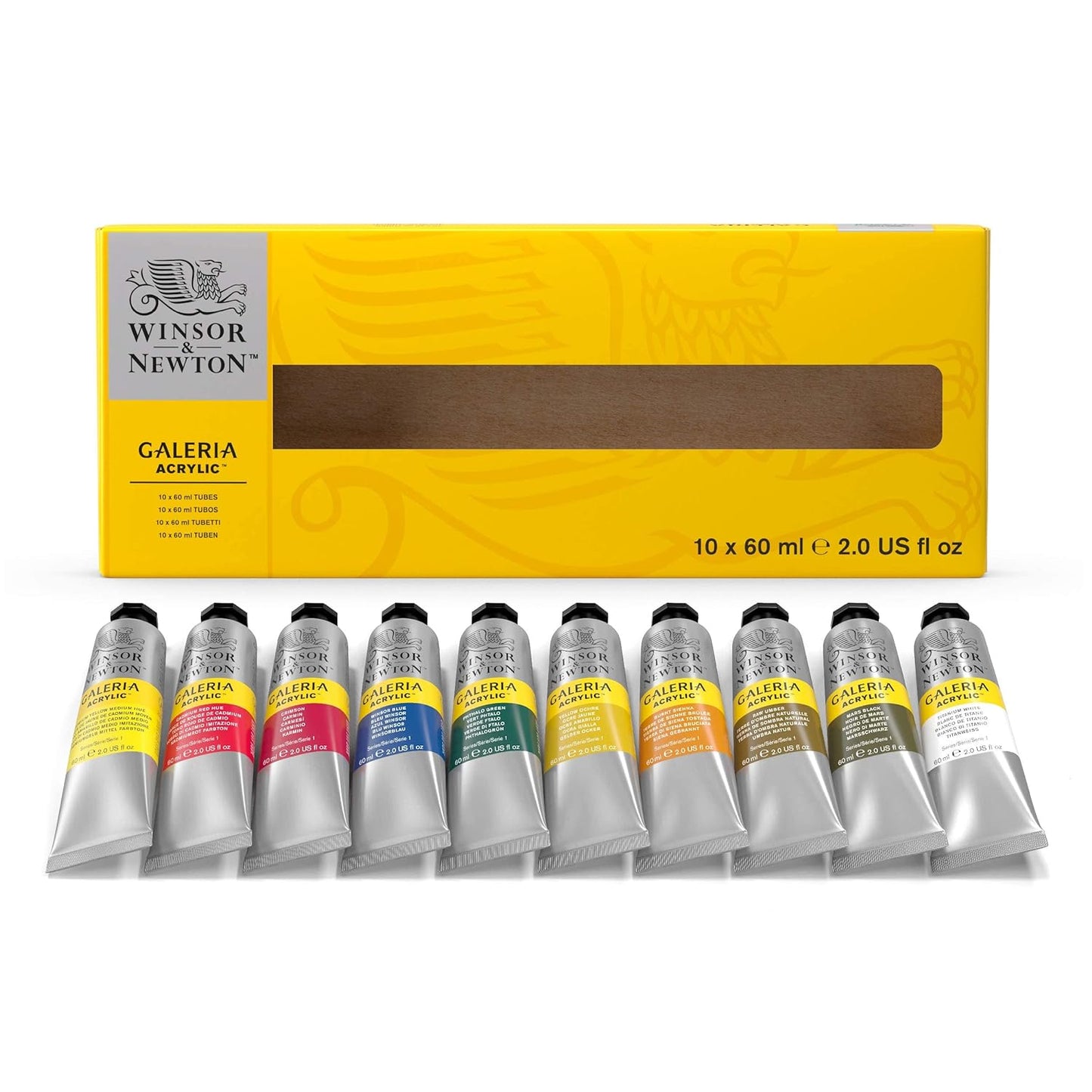 Winsor & Newton Galeria Acrylic Paints 10x60ml Tube Set