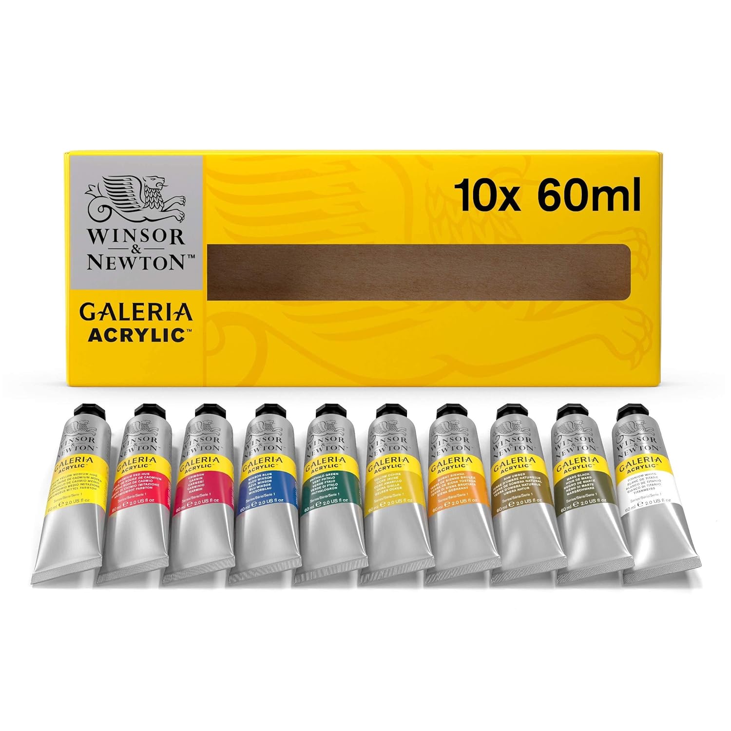 Winsor & Newton Galeria Acrylic Paints 10x60ml Tube Set