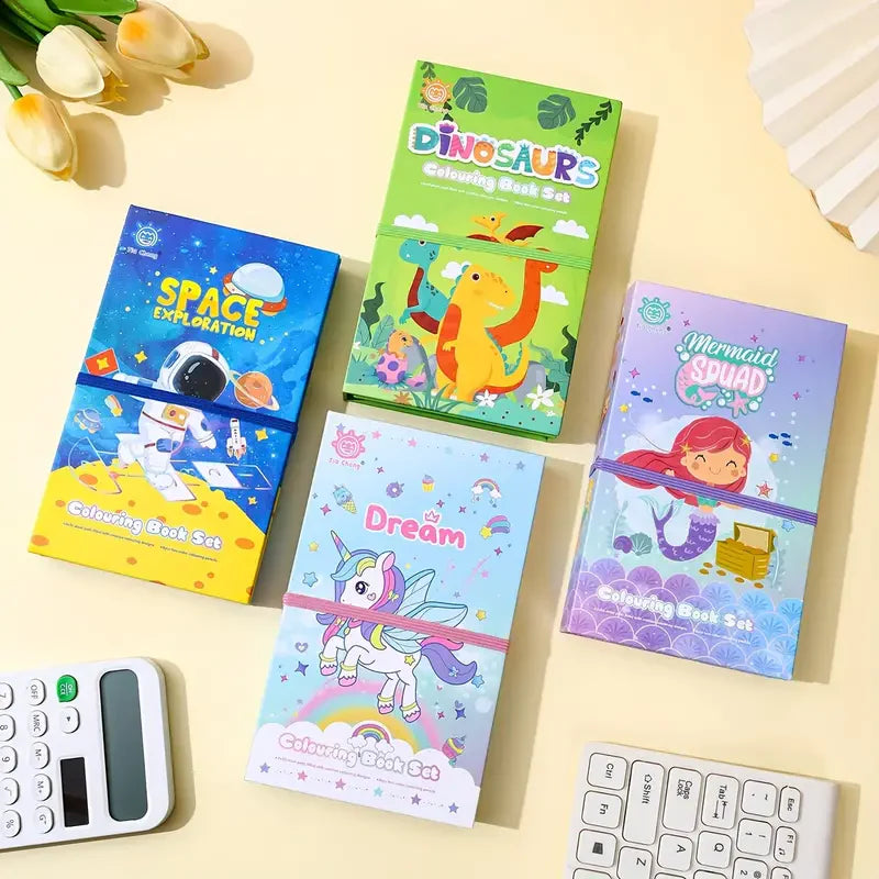 Coloring Book Set with 16 Colors