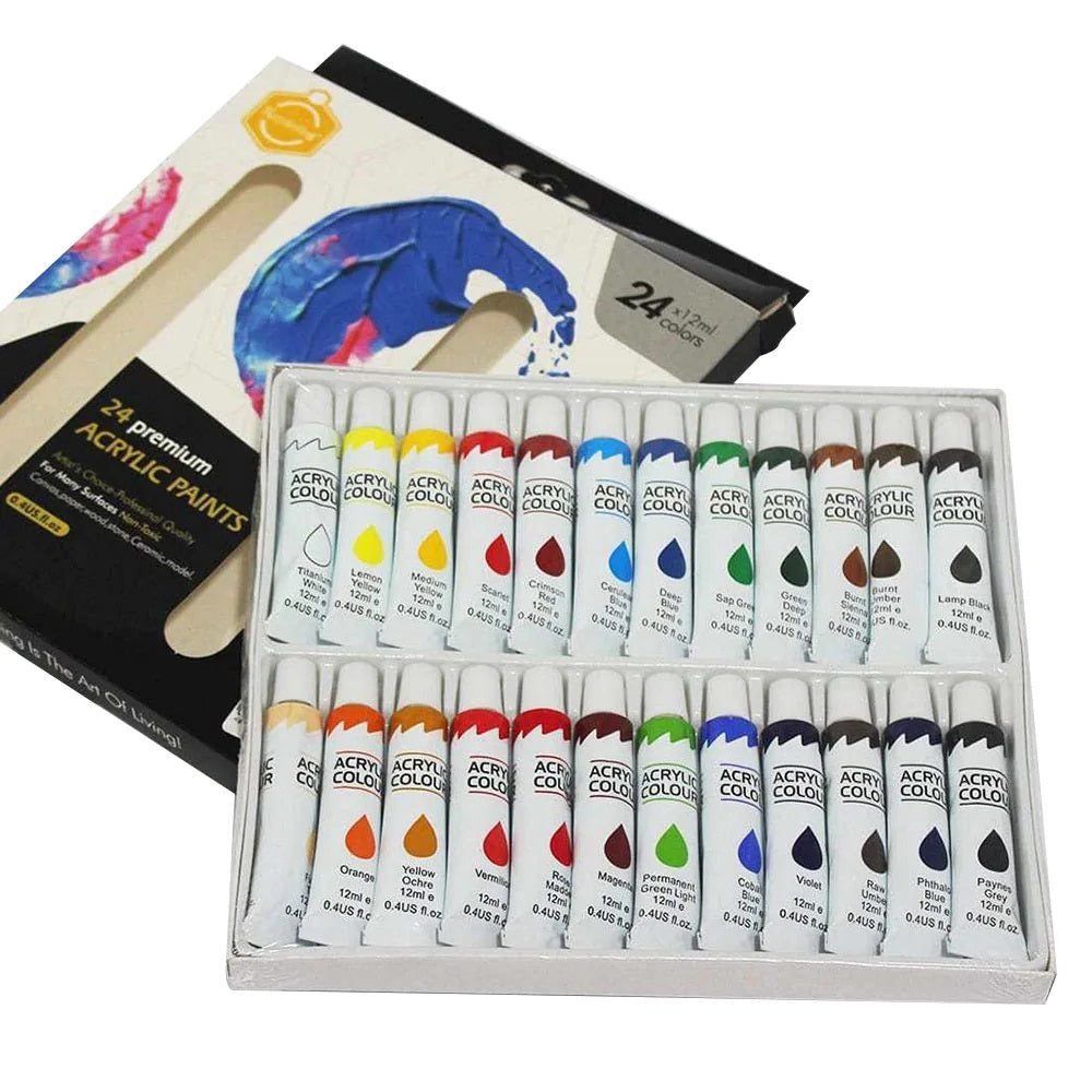 Keep Smiling Acrylic Paints Tube 12ml Set Of 24