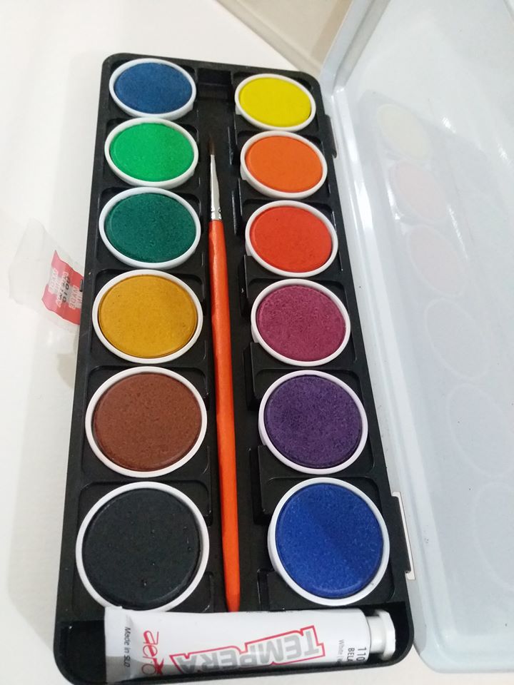 Aero Opaque Watercolour Paint Set Of 12 Pcs In Tin Box