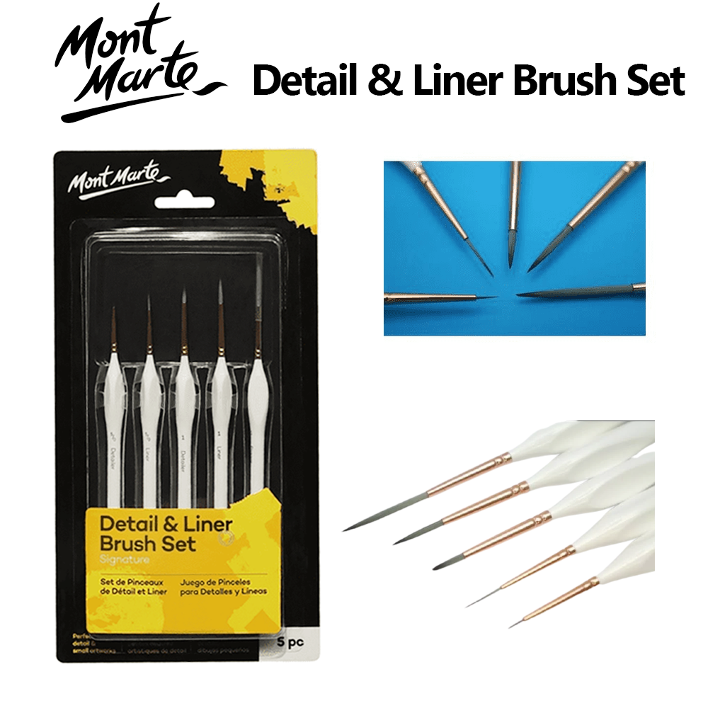 Mont Marte Detail & Liner Brush Set of 5