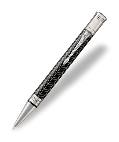 Parker Duofold Prestige Black Chevron Ballpoint Pen