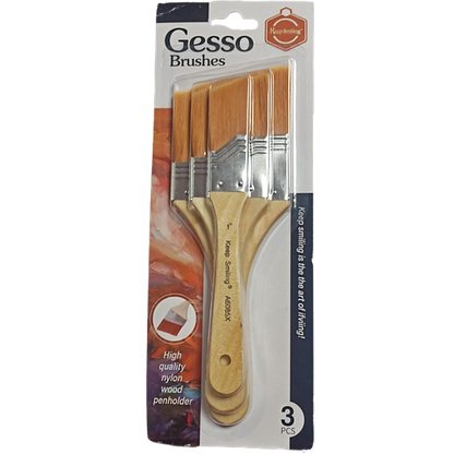 Keep Smiling Gesso Chisel Brush Set of 3