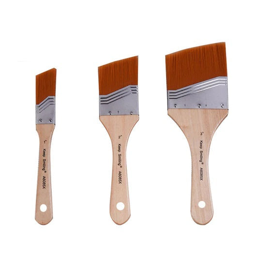 Keep Smiling Gesso Chisel Brush Set of 3