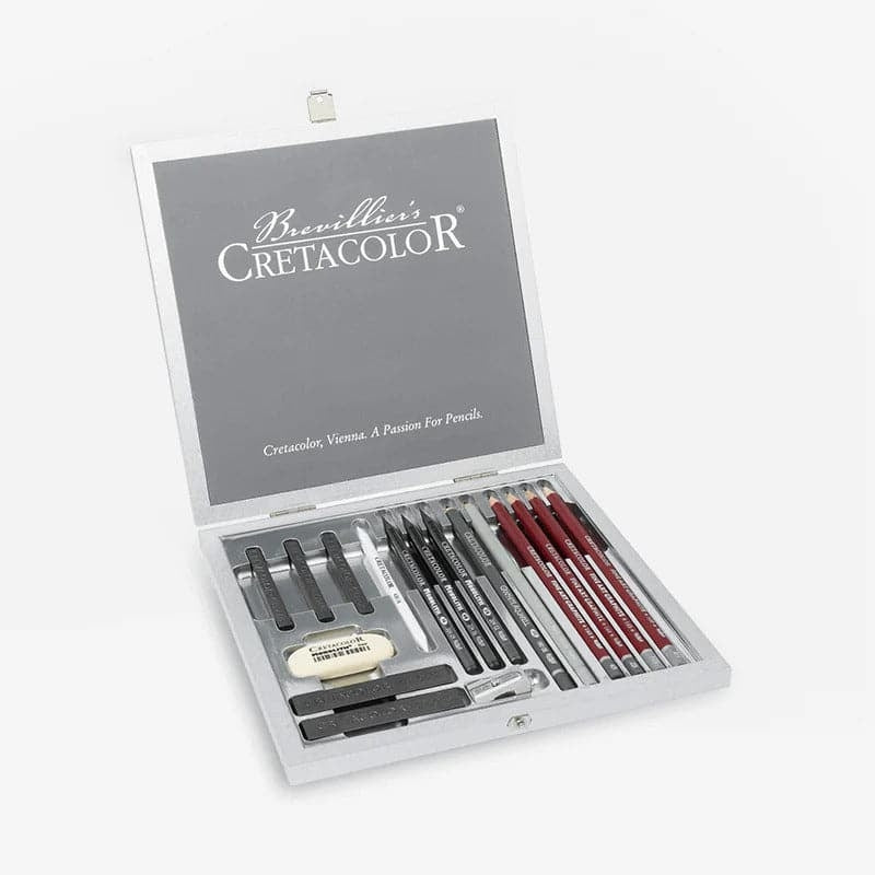 Cretacolor Silver Box Graphite Drawing Set of 17