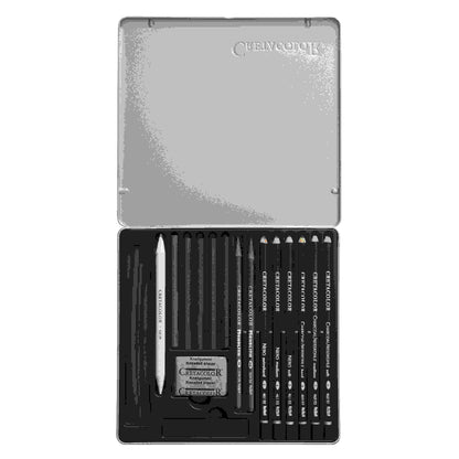 Cretacolor Black Box Charcoal Drawing Set Of 20