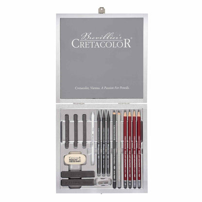 Cretacolor Silver Box Graphite Drawing Set of 17