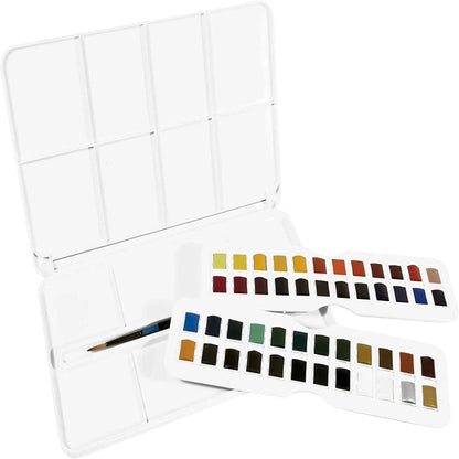 Daler Rowney Aquafine 48 Half Pan Watercolor Studio Set