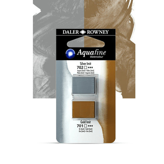 Daler Rowney Aquafine Watercolor Half Pan Pack Of 2