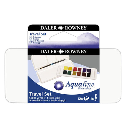 Daler Rowney Aquafine Watercolor Paint 24 Half Pan Set