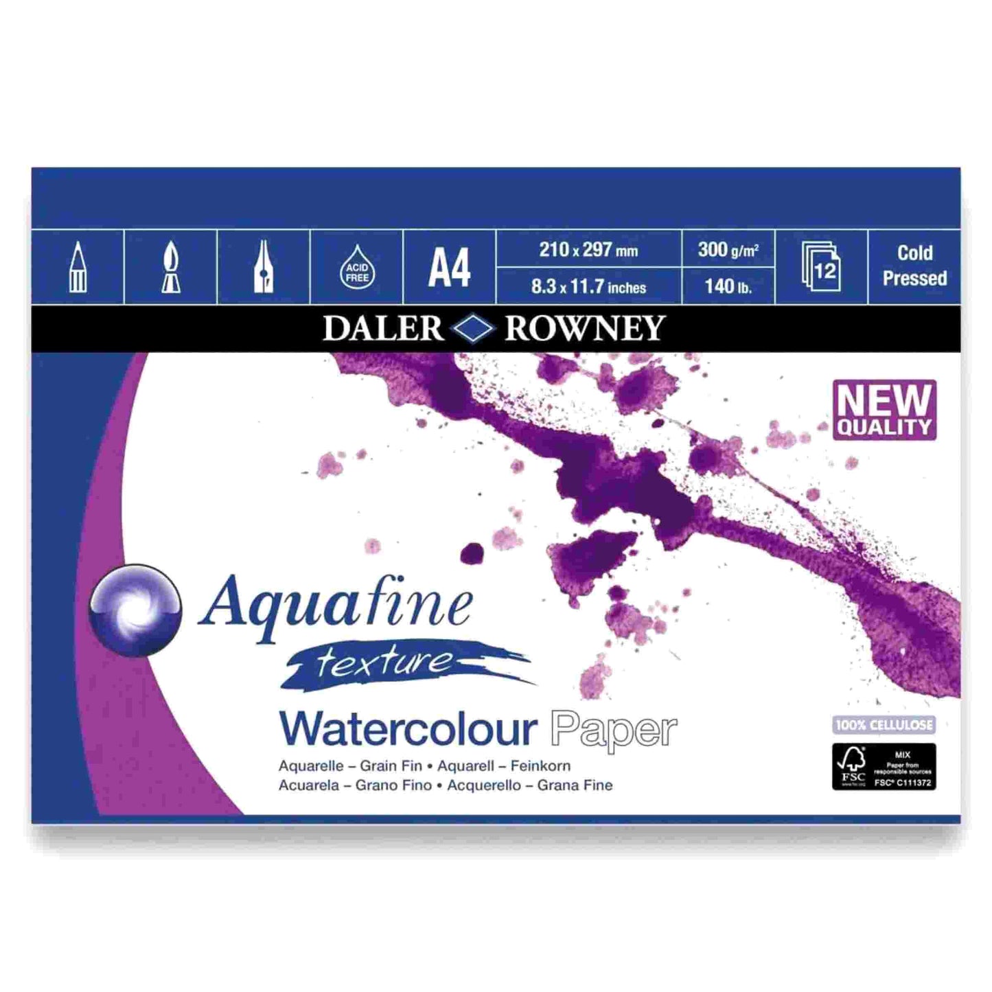 Daler Rowney Aquafine Watercolor Paper Pads