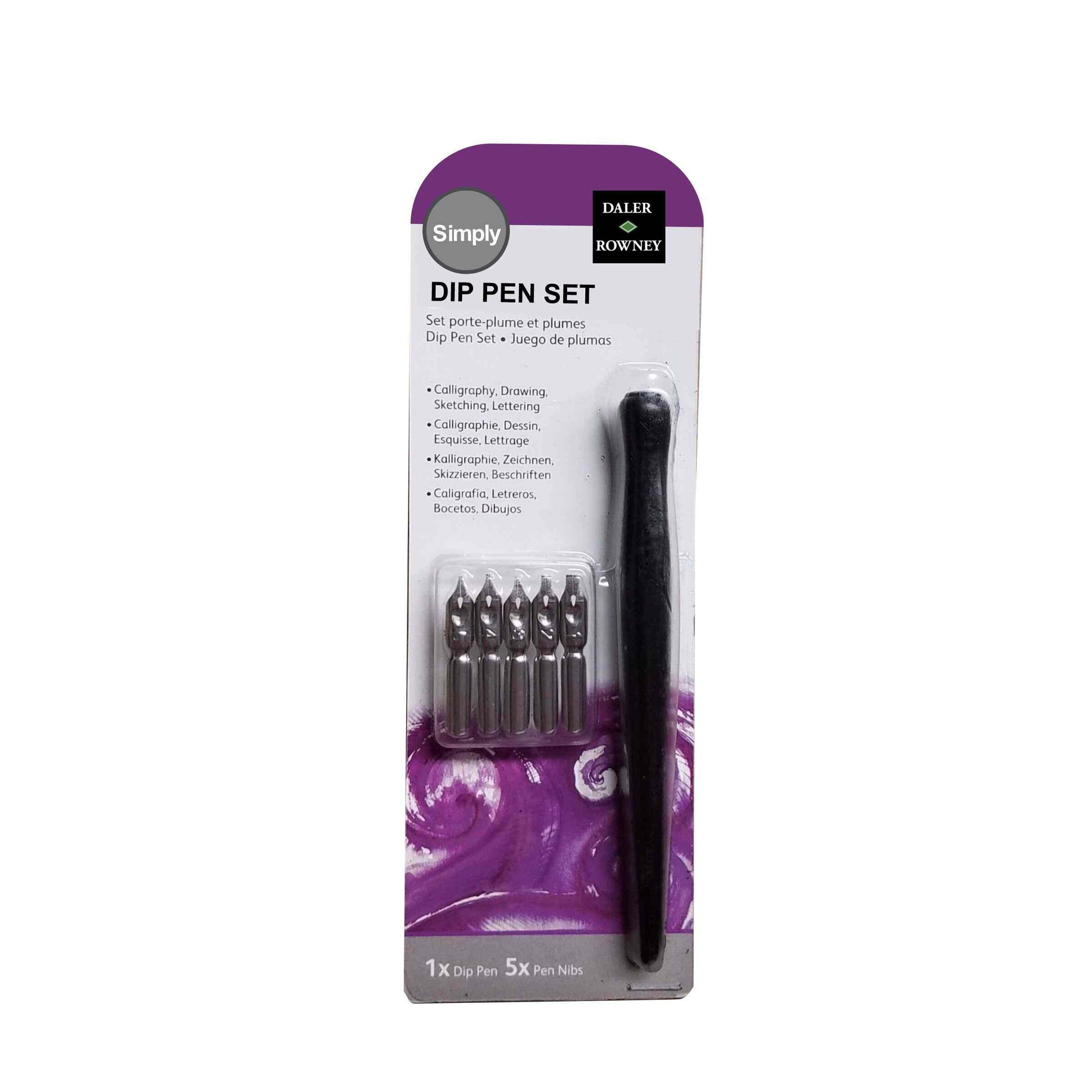 Daler Rowney Calligraphy Dip Pen Set of 5