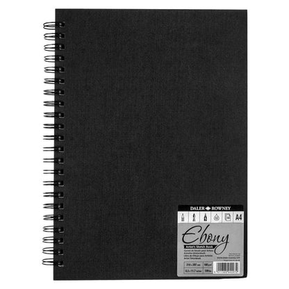 Daler Rowney Ebony Hardback Spiral Sketchbook