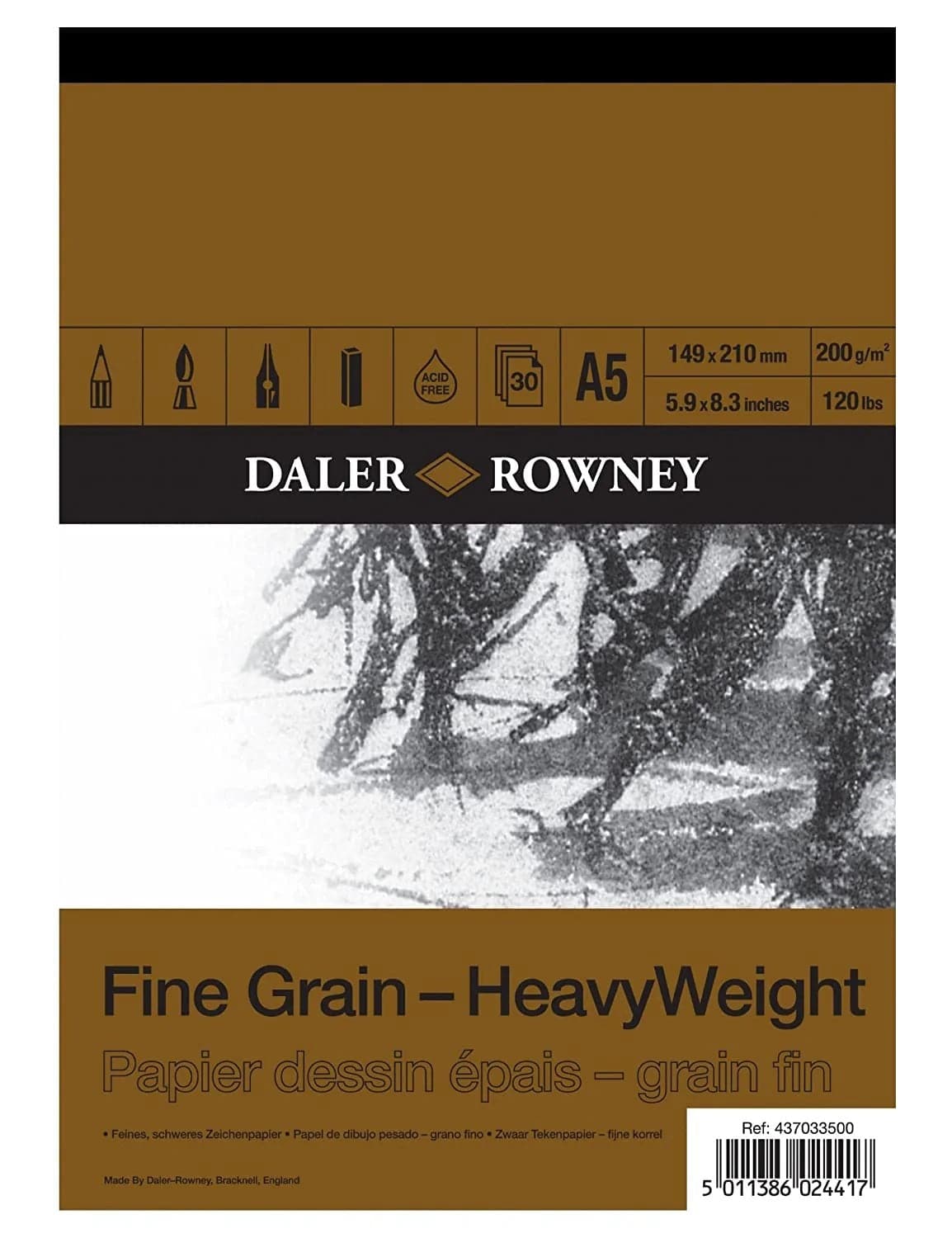 Daler Rowney Fine Grain Heavyweight Sketching & Drawing Pad