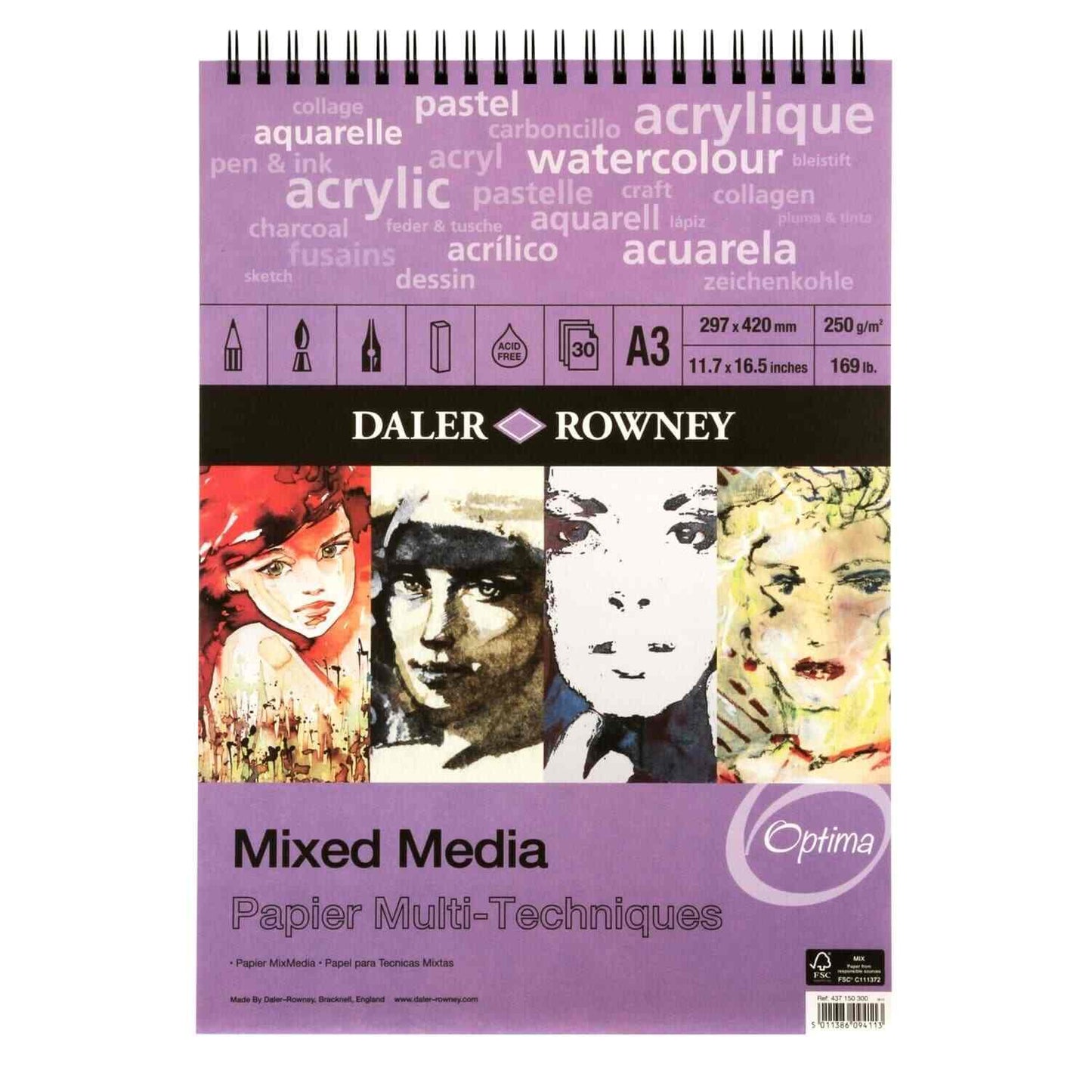 Daler Rowney Mixed Media Spiral Pad