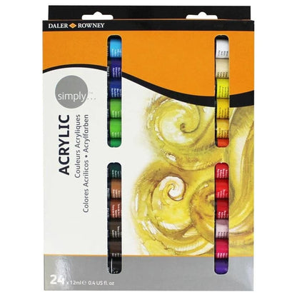 Daler Rowney Simply Acrylic Paint Set 12-24pcs