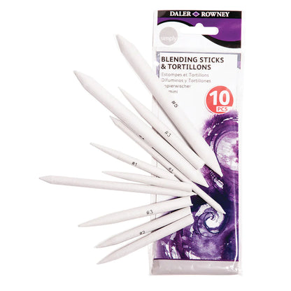 Daler Rowney Simply Blending Sticks & Tortillions Set Of 10 Pcs