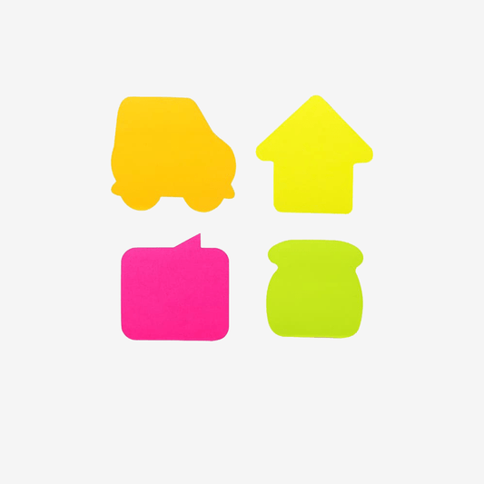 Deli EA03102 Shaped Sticky Notes Neon Color