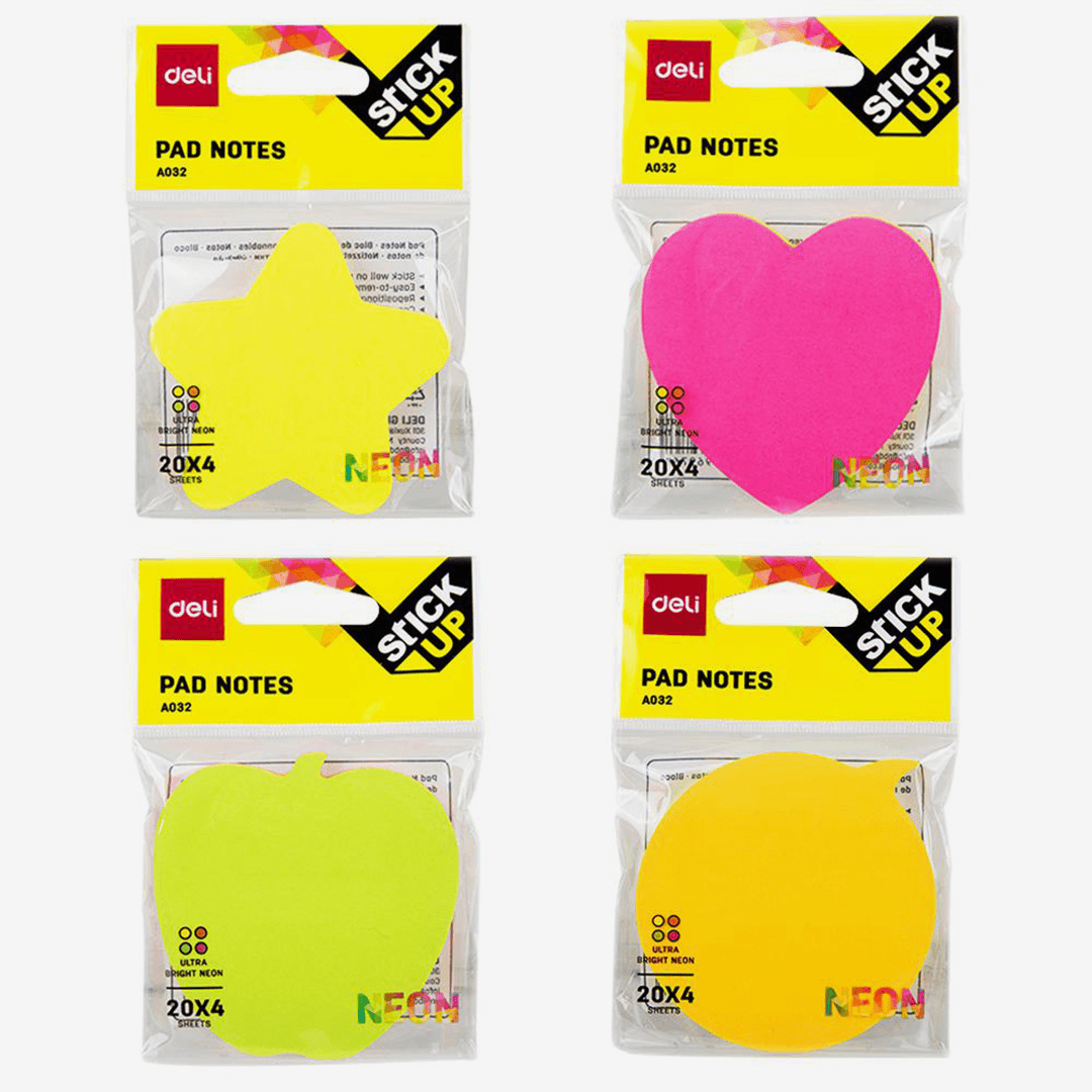 Deli Shaped Sticky Notes 76×76mm EA03202