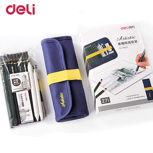 Deli 27 Pcs Fine-Art Drawing & Sketching Pencil Kit