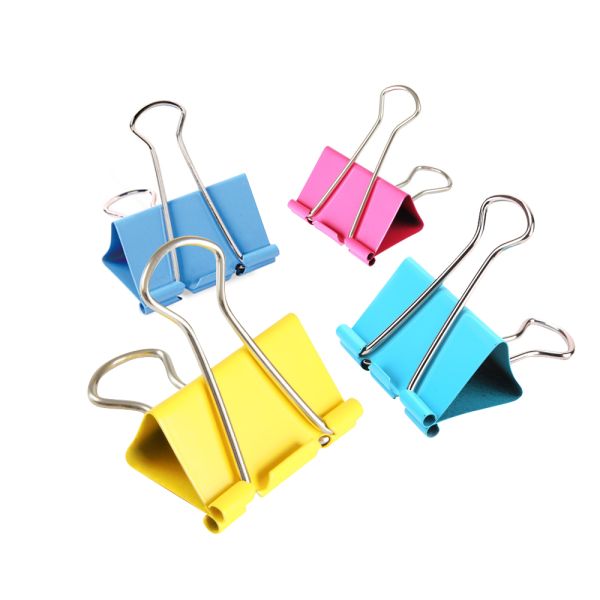 Deli Colorful Binder Clip 15mm E8556A Pack of 60