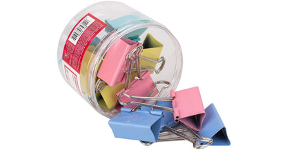 Deli Colorful Binder Clip 51mm E8551A Pack of 12