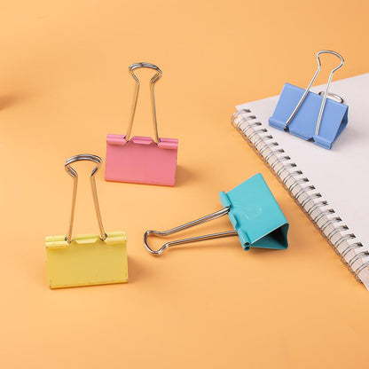 Deli Colorful Binder Clip 51mm E8551A Pack of 12