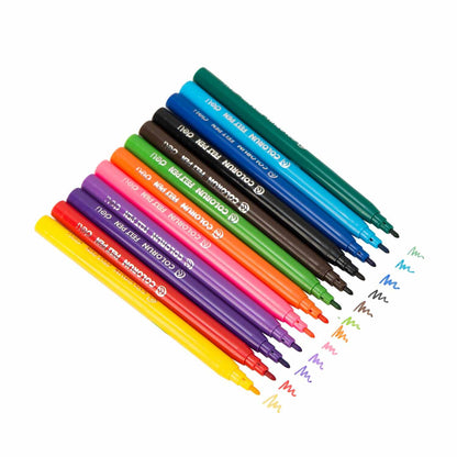 Deli Felt Pen Set of 12 Colors EC10003