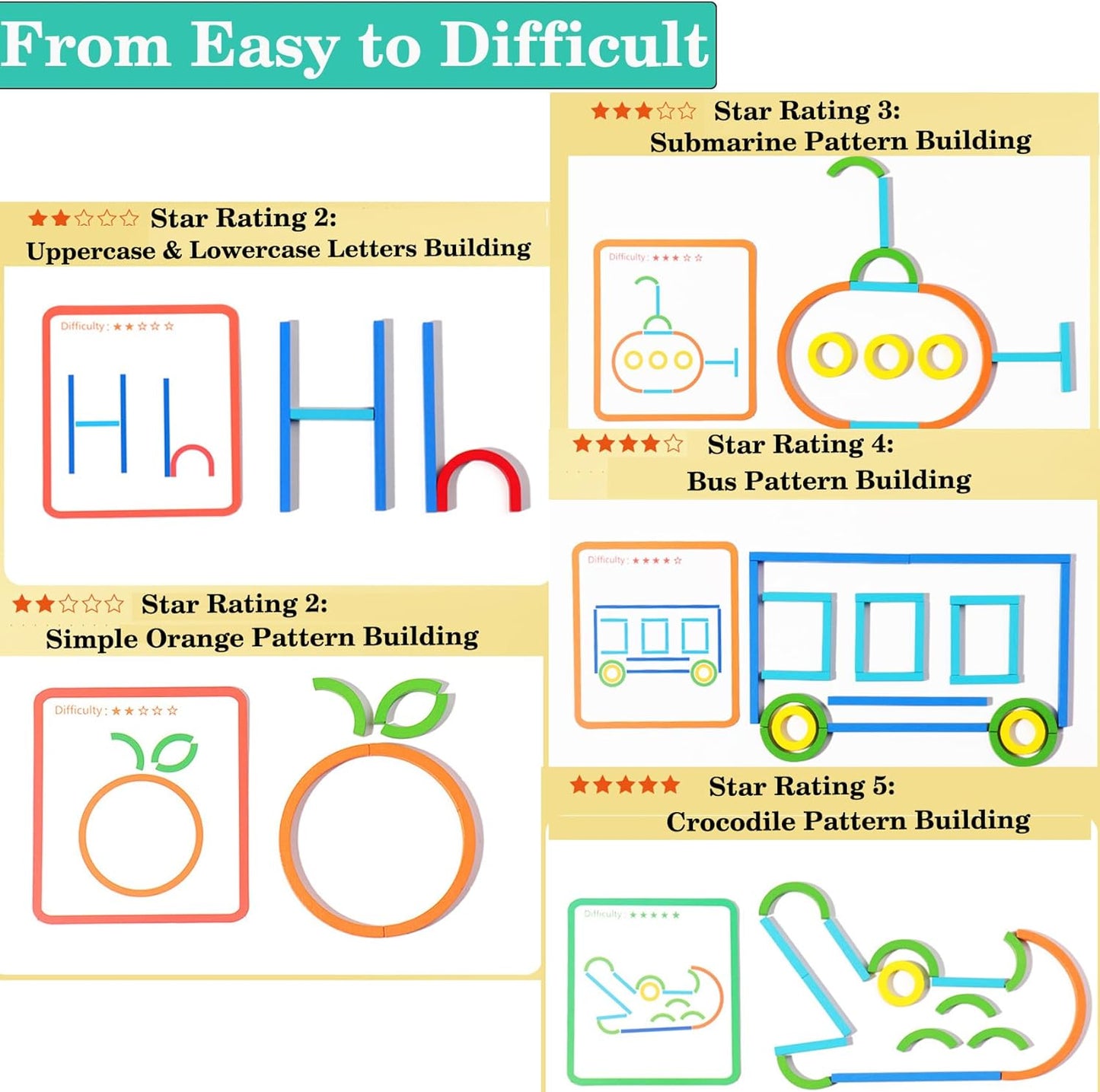 Early Learning Intelligence Development Creative Sticks & Rings Puzzle