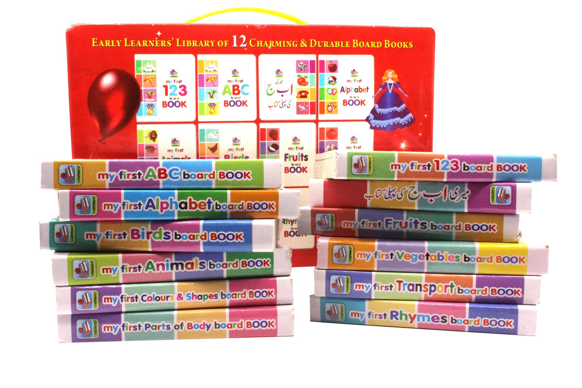 Early Learners Library Of 12 Charming & Durable Board Books