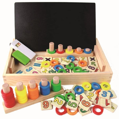 Educational Donut Learning Number Crunching Wooden Game