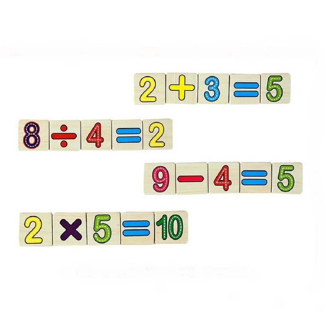 Educational Donut Learning Number Crunching Wooden Game