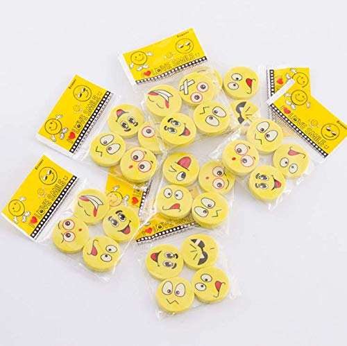 Emoji Eraser Lovely Smiling Face Cute Rubber for kids Pack of 4