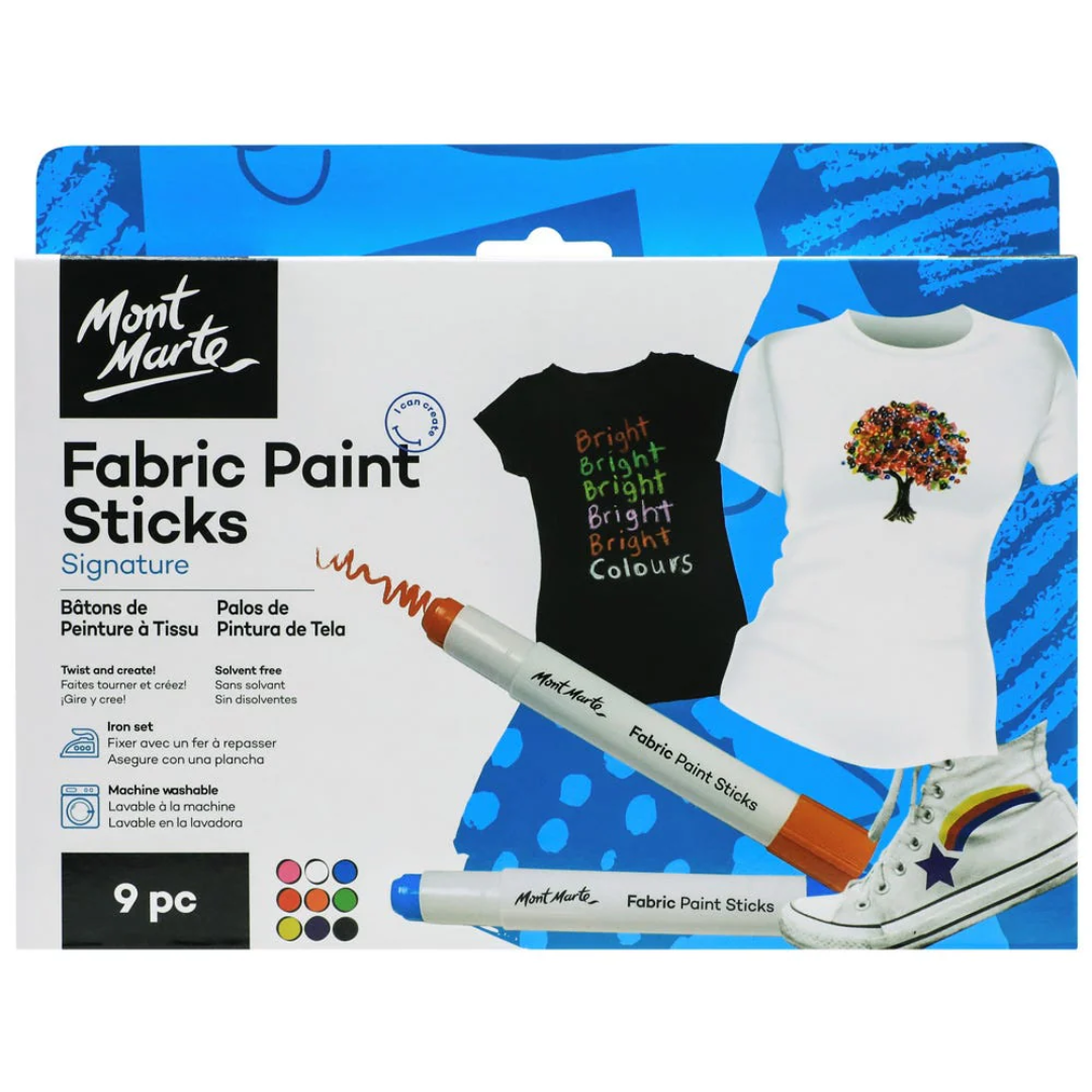 Mont Marte Fabric Paint Sticks Signature 9pc