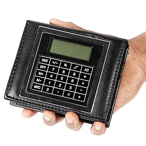 Faux Leather Sticky Note Memo Pad Case with Calculator